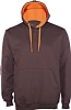 Sudadera Con Capucha Combinada Madrid Joylu - Color Chocolate/Naranja